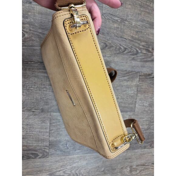 Rebecca Minkoff Hudson Moto Tan Leather Crossbody Bag Adjustable Strap Purse - Picture 7 of 7